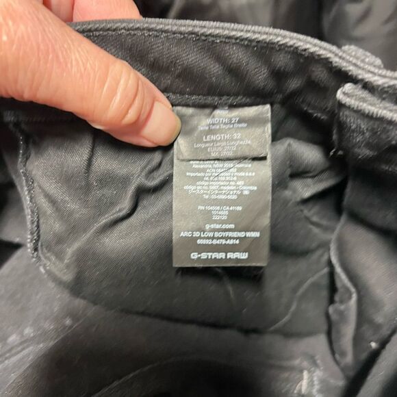 G Star Arc 3D Womens Black Jeans Low Boyfriend Sz 32 W - Picture 11 of 11